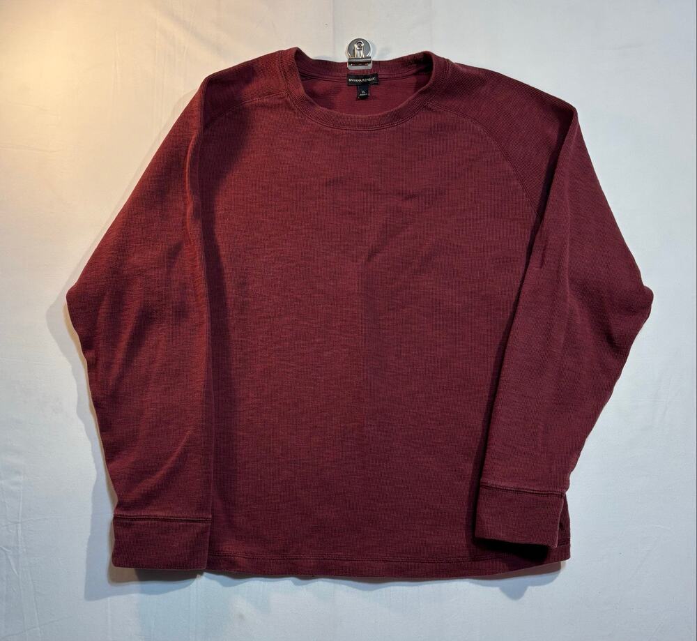 Banana Republic XL Burgundy Crew Neck Sweatshirt Pullover Long Sleeve